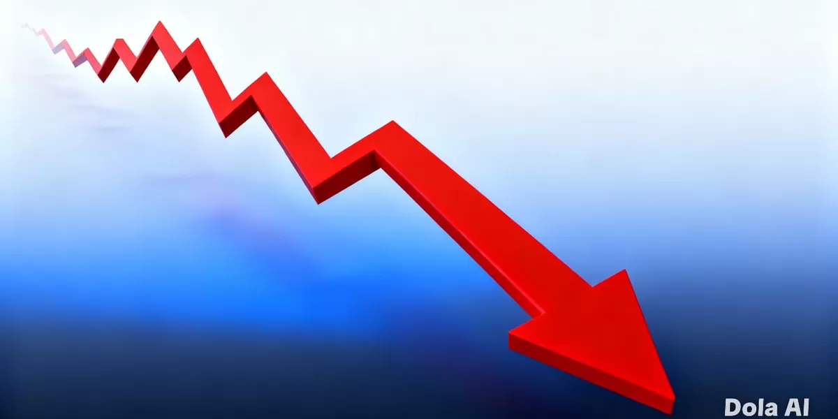 Ilustrasi penurunan IHSG.Investor ritel diminta waspada terhadap lonjakan harga saham tidak wajar di tengah pengawasan aparat dan regulator. (Dok. Kreasi Dola AI)