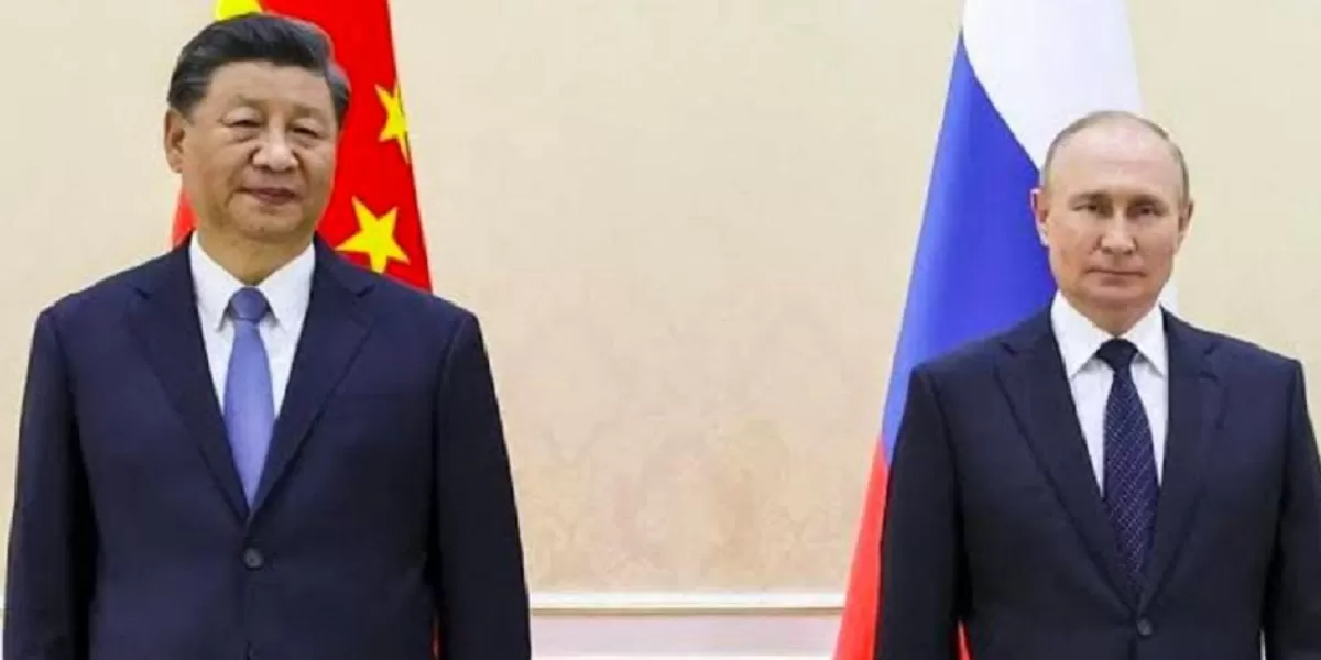 Presiden Tiongkok Xi Jinping dan Presiden Rusia Vladimir Putin. Kapal tanker LNG global mulai dikurangi ketergantungannya oleh Tiongkok melalui jalur pipa Rusia. (Dok Twitter)