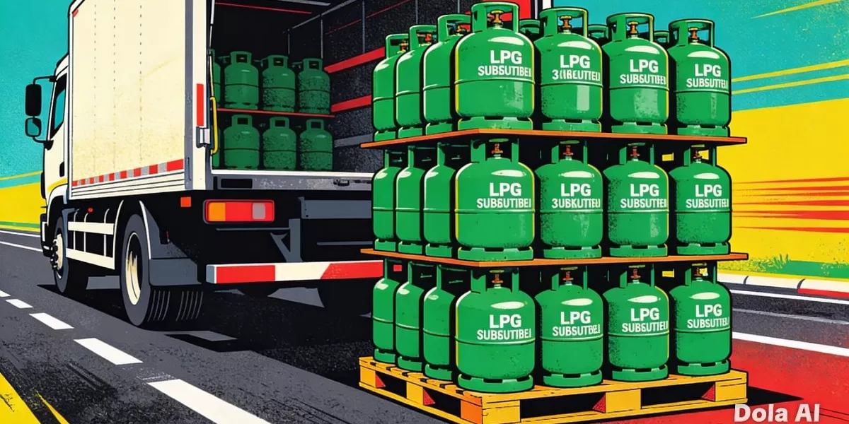 Tabung LPG subsidi tiga kilogram yang menjadi sasaran praktik pengoplosan ilegal demi keuntungan dari selisih harga pasar energi. (Dok. Kreasi Dola AI)