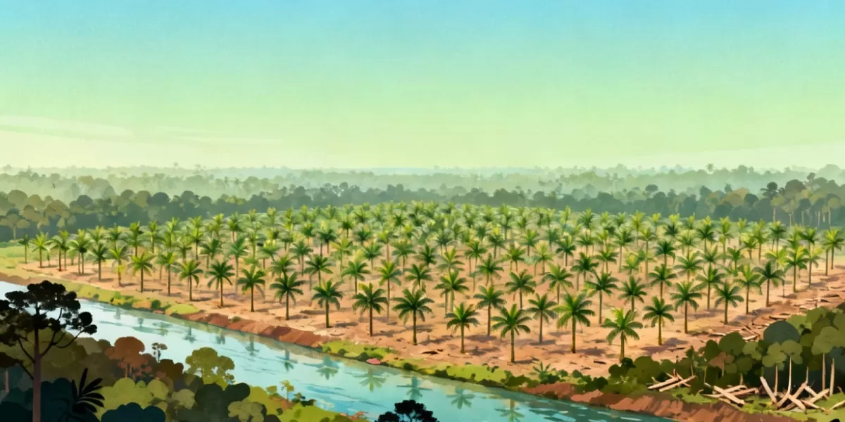 Ilustrasi perkebunan sawit.Ketua POPSI Mansuetus Darto menjelaskan polemik 4 juta hektare sawit ilegal dan pentingnya verifikasi data nasional agar kebijakan tidak merugikan petani swadaya Indonesia. (Dok. Dola AI)