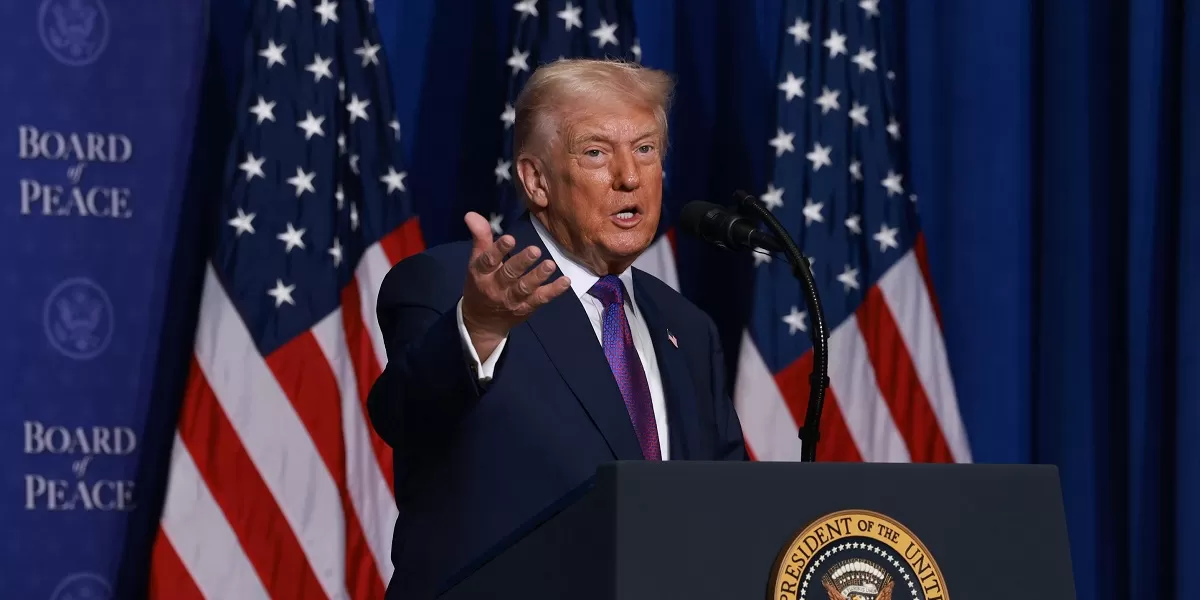 Momen Presiden Donald Trump memuji Presiden Prabowo Subianto dalam forum internasional di Washington DC yang menyoroti peran Indonesia di isu Gaza.   (Dok. Tim Media Prabowo)