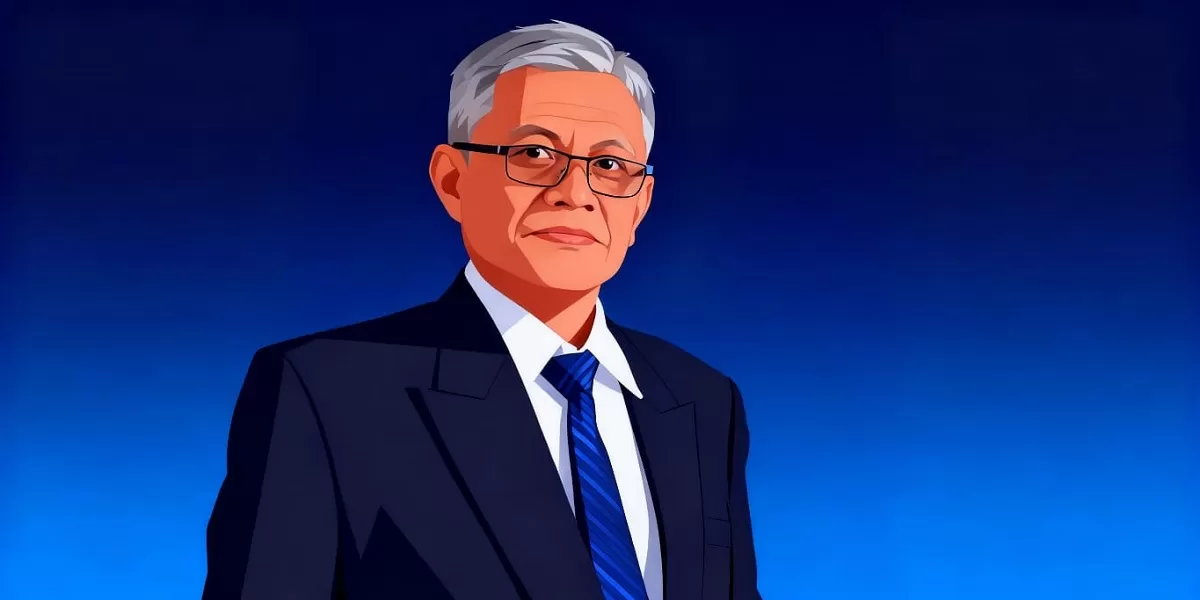 Rektor Universitas Paramadina, Didik J Rachbini. Kawasan industri manufaktur otomotif menjadi latar penting perdebatan kebijakan ekonomi terkait rencana impor kendaraan niaga dari India. (Dok. Kreasi Dola AI)