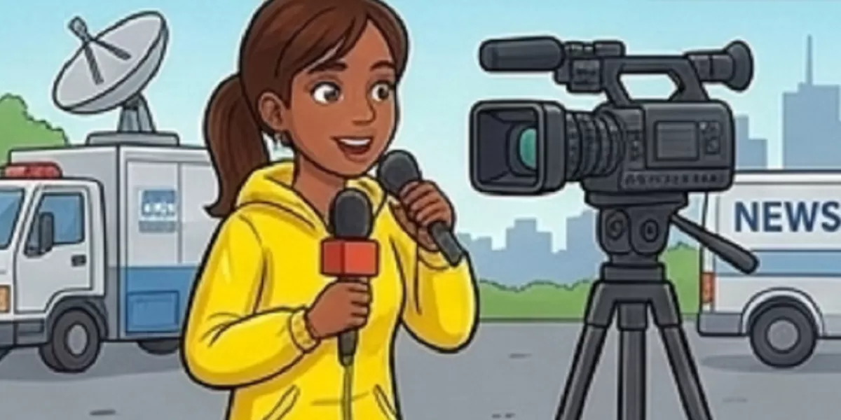 Ilustrast tentang wartawan. Teknologi AI mulai digunakan di ruang redaksi untuk membantu proses transkripsi wawancara, penerjemahan dokumen, dan penyusunan ringkasan berita. (Dok. Kreasi Gemini AI)