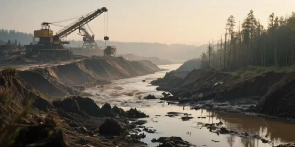 Ilustrasi Pertambangan. Kejagung mendalami dugaan korupsi izin tambang Konawe Utara melalui penggeledahan sejumlah lokasi terkait. (Dok. Kreasi Dola AI)