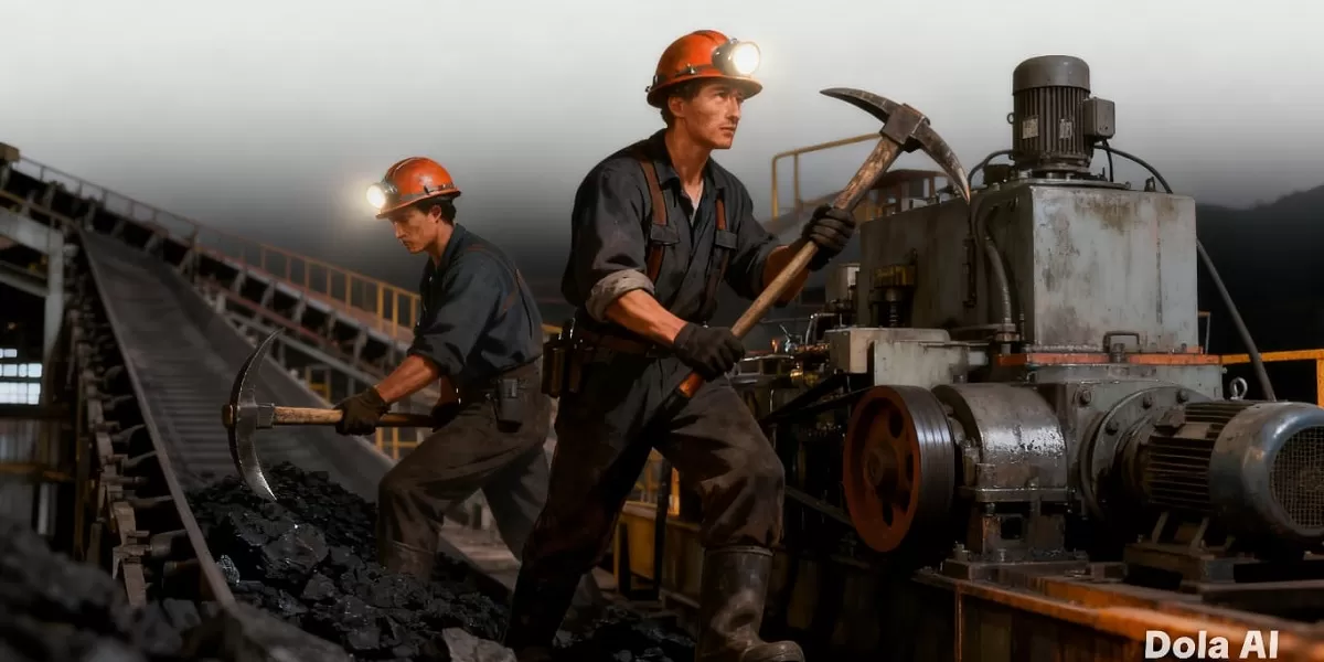 Ilustrasi tambang batubara. Industri Batubara Soroti RKAB 2026, Risiko PHK dan Tekanan Keuangan Korporasi Tambang Jadi Kekhawatiran (Dok. Kreasi Dola AI)