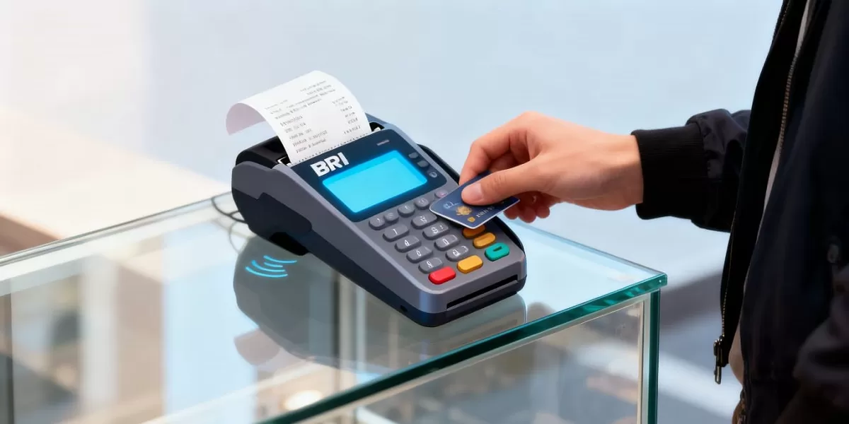 Ilustrasi mesin mesin Electronic Data Capture (EDC).  KPK mendalami aliran dana dan proses pengadaan mesin EDC BRI periode 2020&ndash;2024 yang menyeret sejumlah saksi dari sektor korporasi. (Dok. Dola AI)