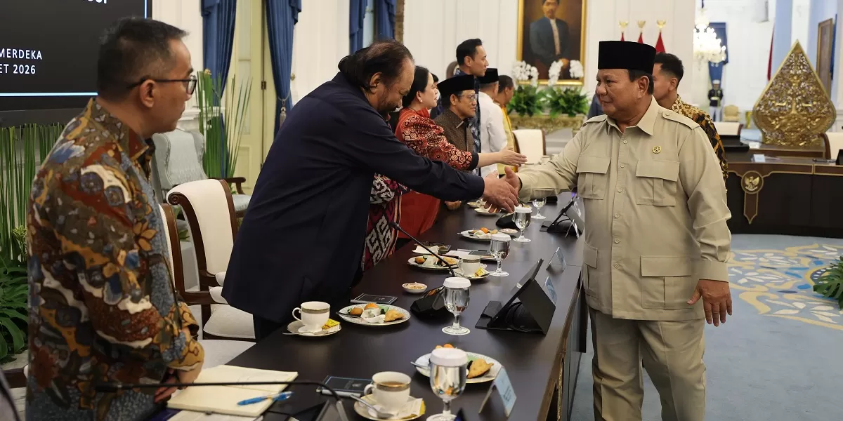 Momen pertemuan tokoh bangsa bersama Presiden Prabowo Subianto memperlihatkan konsolidasi nasional menghadapi ketidakpastian geopolitik dunia.  (Dok. Bakom RI)