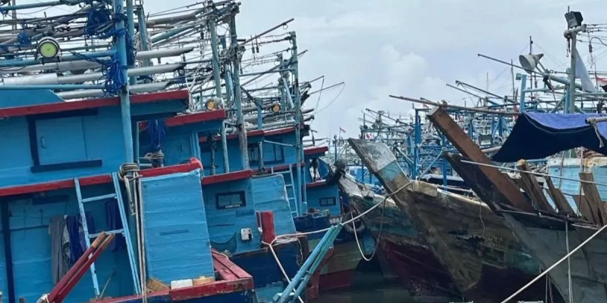 Penampakan kapal nelayan di Pelabuhan Muara Angke, Jakarta Utara. ((Foto: Antara))