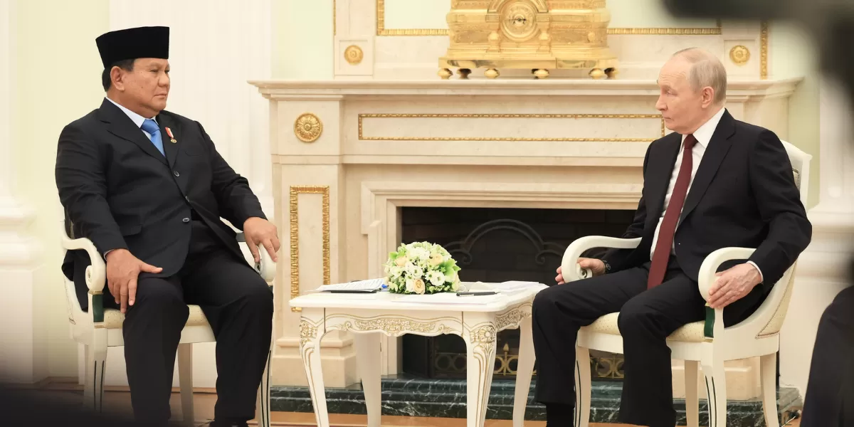 Saat Bertemu Prabowo, Putin Nyatakan Rusia Terbuka Kerja Sama Berbagai Bidang dari Energi hingga Militer. (Bakom RI)
