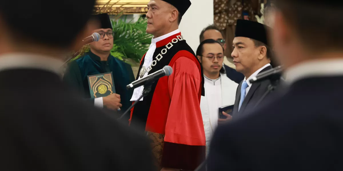 Ketua Ombudsman RI Hery Susanto usai pelantikan oleh Presiden Prabowo di Istana Negara. Kini ditetapkan tersangka oleh Kejaksaan Agung.