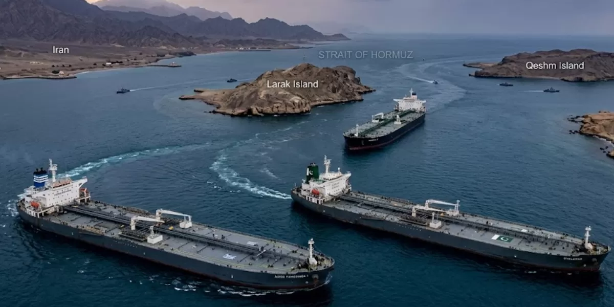 Ilustrasi - Selat Hormuz yang menjadi salah satu poin pembahasan negosiasi Iran dan AS   (Foto ilustrasi/AI)