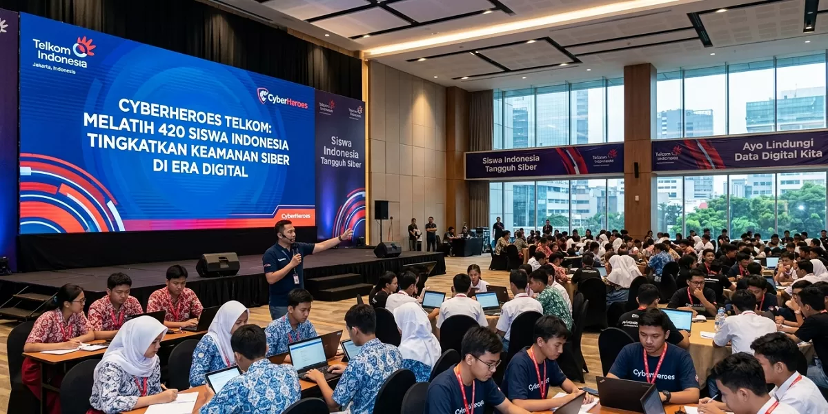 420 siswa Indonesia ikut CyberHeroes Telkom belajar keamanan siber dan internet aman (Ilustrasi AI/Dadang Ferdian Zaenal Arif)