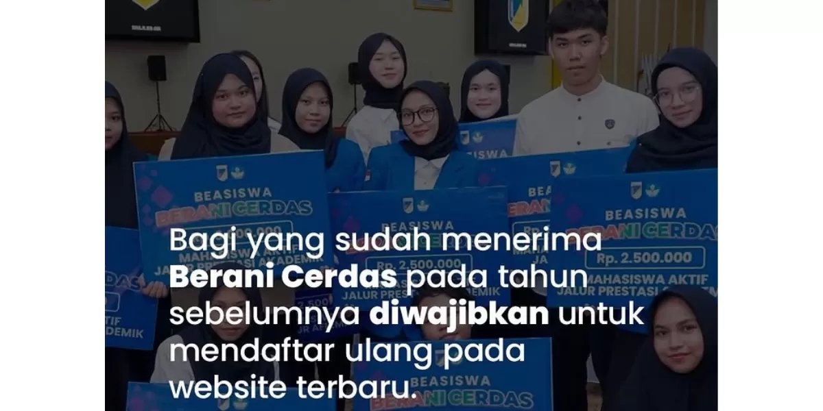 Tangkap layar flayer pengumuman Beasiswa Berani Cerdas (Instagram @beranicerdas_)