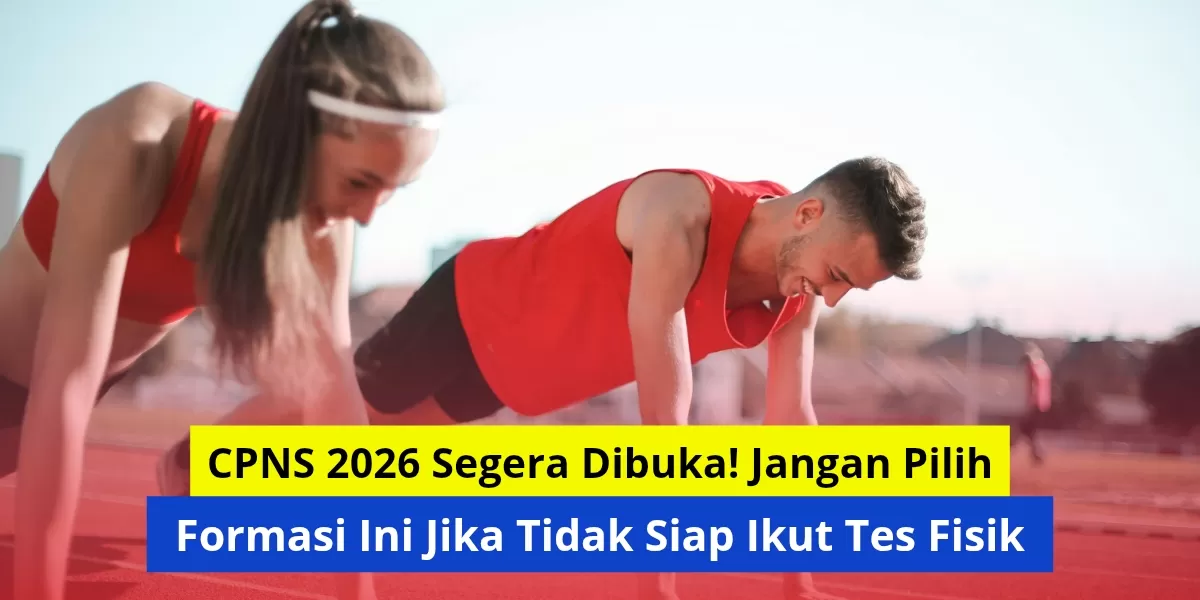 Deretan formasi dengan tes fisik pada saat CPNS 2026. (Pexels/ Andrea Piacquadio diedit dengan Canva.)