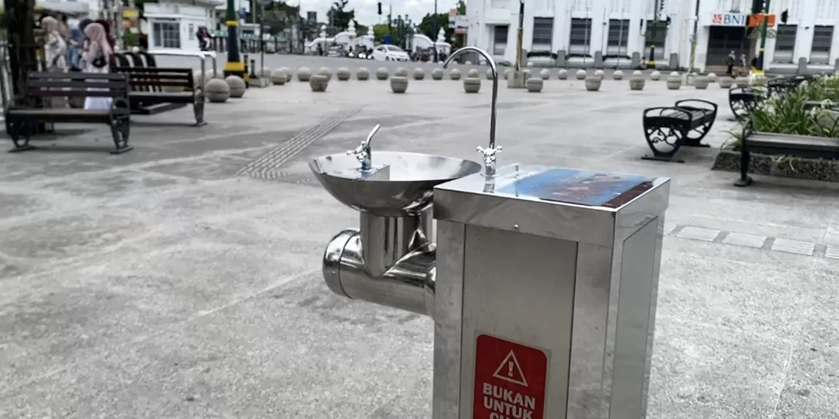 Fasilitas air siap minum gratis di kawasan Malioboro Yogyakarta. (Foto: Dok. Pemkot Yogyakarta)