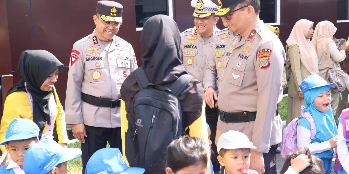 Pelajar TK Budi Mulia 1 saat mengunjungi Polda DIY  (Foto: Dok Polda DIY)