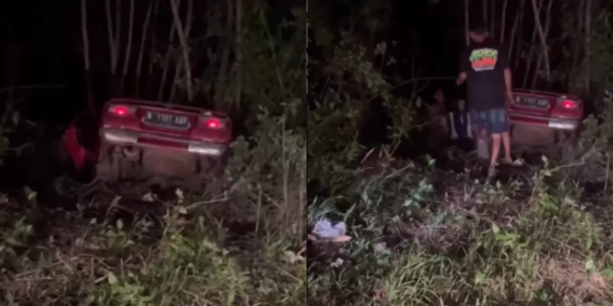 Menyoroti insiden mobil terperosok ke jurang di wilayah Pletes, Kabupaten Malang, Jawa Timur yang viral di media sosial. (Instagram.com/@infomalangan)