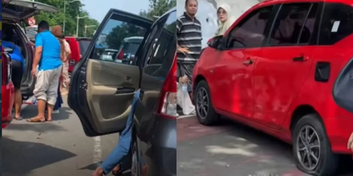 Menyoroti insiden mobil-mobil pengunjung mendadak dalam kondisi kempes usai terparkir di kawasan Monas, Jakarta. (Instagram.com/@jabodetabek24info)