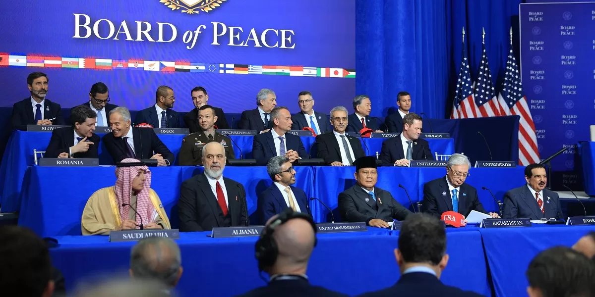 Presiden Prabowo Subianto menghadiri Board of Peace di Washington DC saat Indonesia diumumkan sebagai Wakil Komandan International Stabilization Force untuk misi stabilisasi Gaza. (Dok. Tim Media Presiden)