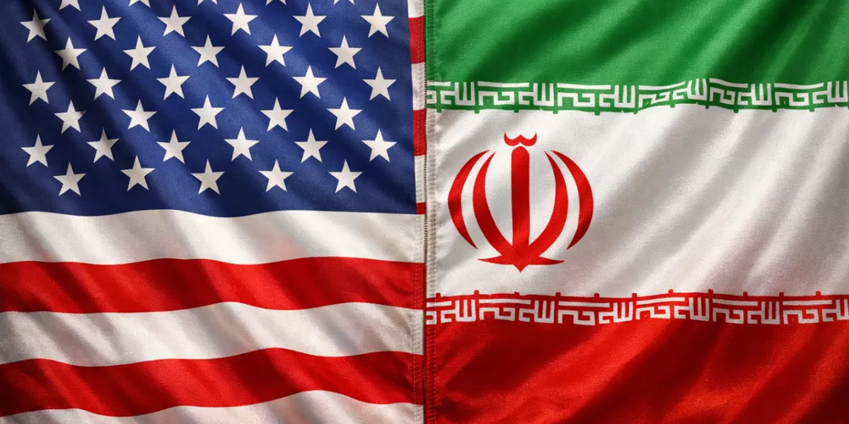 Bendera Amerika Serikat (AS) dan Bendera Iran. (AI Generated/chatgpt.com)