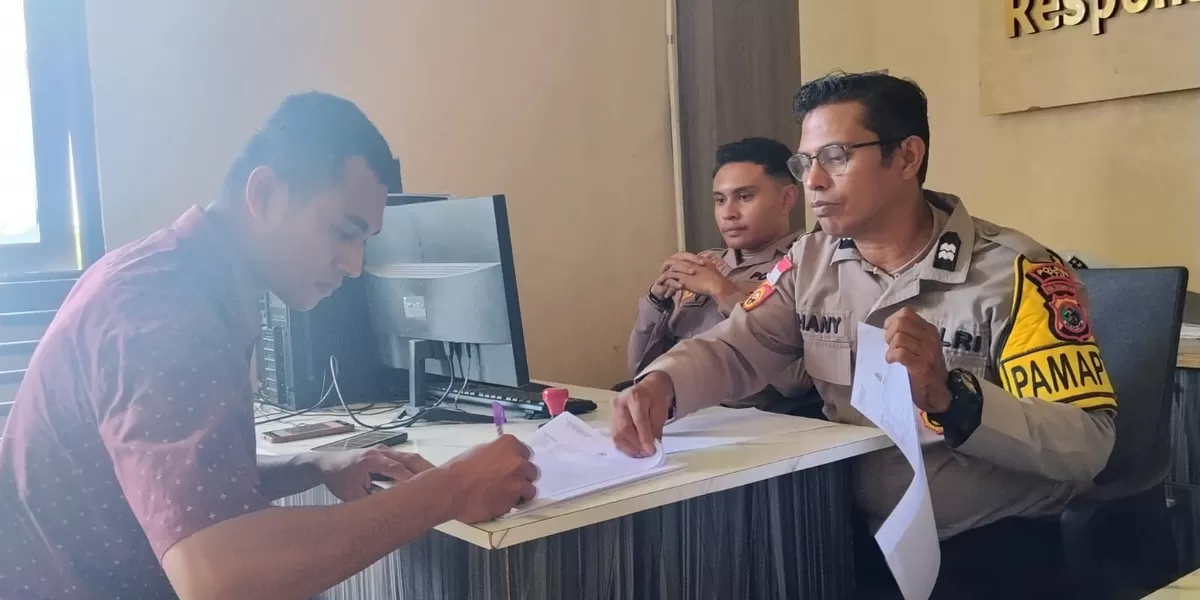 Petrus Sole Ratrigis membuat laporan polisi terhadap ADPRD Gerindra TTU, Kristoforus Haki (Jude Lorenzo Taolim)