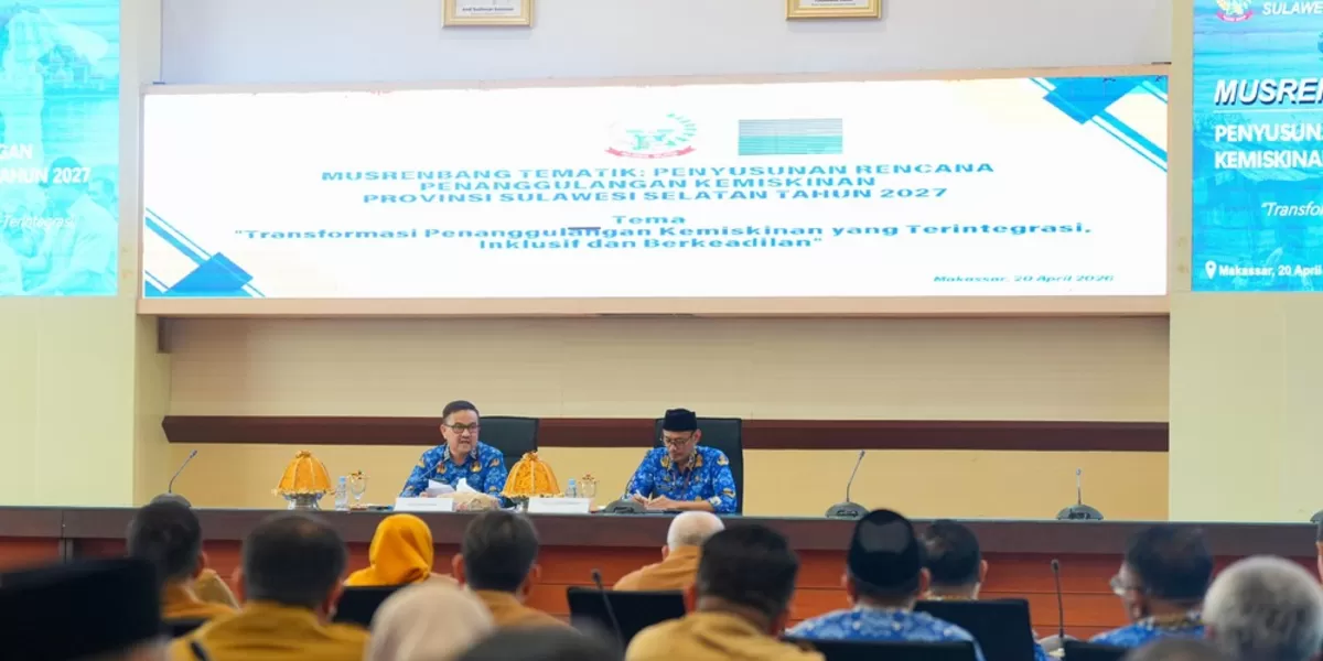 Sekda Sulsel Jufri Rahman Buka Musrenbang Kemiskinan 2027.