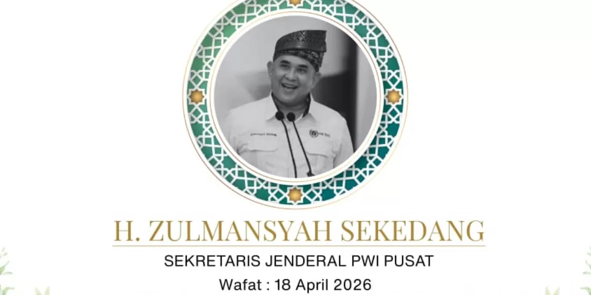 Sekretaris Jenderal (Sekjen) Persatuan Wartawan Indonesia (PWI) Pusat, Zulmansyah Sekedang, meningga dunia. (diskominfotik.bengkaliskab.go.id)