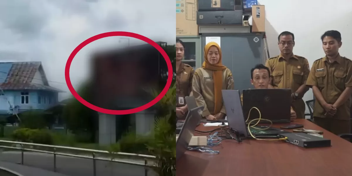 Foto : Penampakan videotron milik Pemerintah Kabupaten Melawi kedapatan menayangkan konten tak senonoh di siang hari. (Facebook/Pro Khatulistiawa. Instagram/diskominfomelawi)