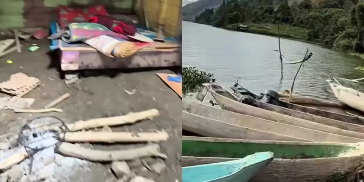 Warga Dusun Lelabu, Mendale, Aceh Tengah yang masih kesulitan akses darat untuk dapat bantuan. (Instagram/syahru_ozer)