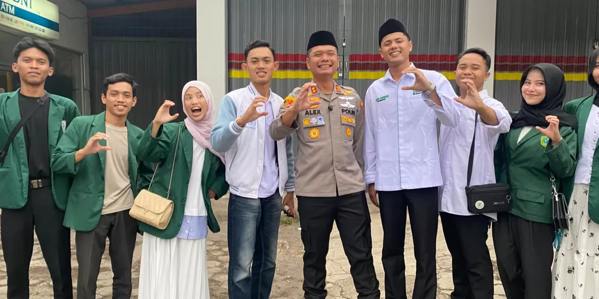 BEM PTNU Cianjur Bersama Kapolres  (Foto: BEM PTNU Cianjur for Journalnusantara )