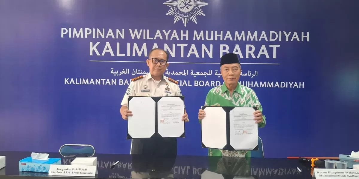 Penandatanganan kerja sama Pimpinan Muhammadiyah Kalimantan Barat dengan  lembaga kemasyarakatan kelas IIA Pontianak,  Selasa 27 Januari  2026, di gedung Pusat dakwah Muhammadiyah Kalimantan Barat