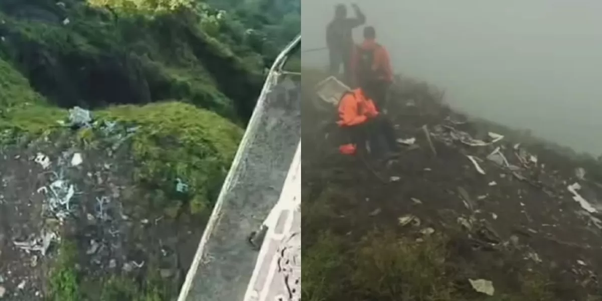 Upaya pencarian dan evakuasi korban pesawat ATR 42-500 di Gunung Bulusaraung, Sulawesi Selatan.  ((Instagram/kantorsar_makassar))