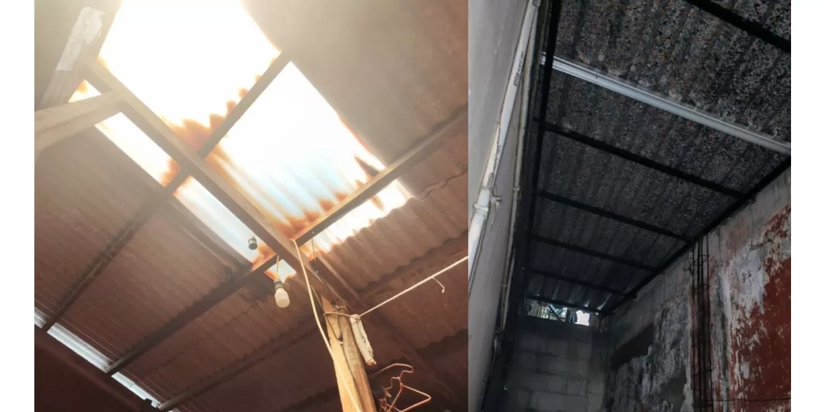 Penggantian atap rumah dalam program Ganti Atap Rumah Wartawan yang merupakan kolaborasi Promedia Group dengan PT SKI.  (Dok. Promedia)