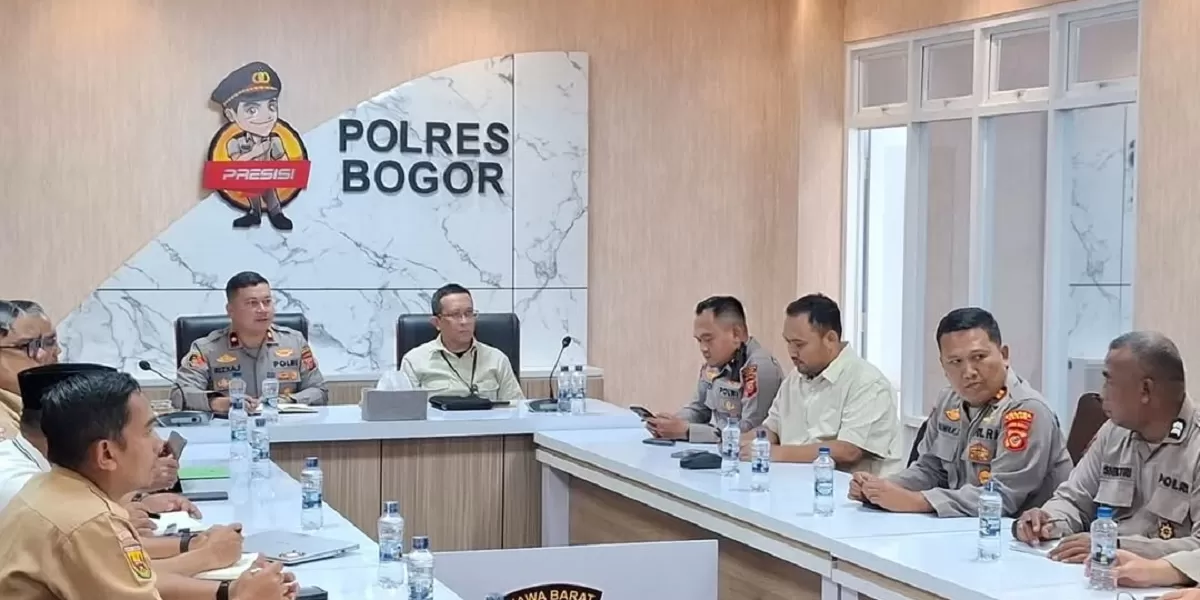 Suasana saat rapat pembentukan Timsus Pemberantasan praktik pungli di Mapolres Bogor, Kecamatan Cibinong, Rabu (15/4/2026).  (ISTIMEWA)
