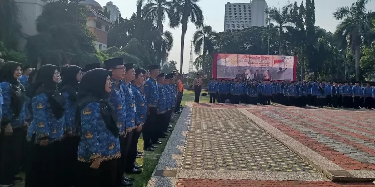 Apel pagi di lingkungan Pemerintah Kota Depok.  (Radar Depok)