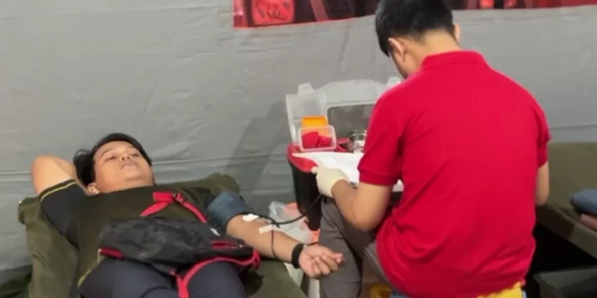 CFD yang dilakukan di Jalan Tegar Beriman Cibinong, Kabupaten Bogor, jadi momentum aksi kemanusiaan, warga antusias donorkan darahnya (Pemkab Bogor)