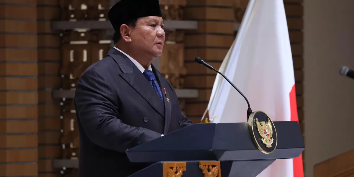 Prabowo Subianto di hadapan peserta Indonesia-Japan Bussines Forum di Tokyo. (Press release Bakom RI)