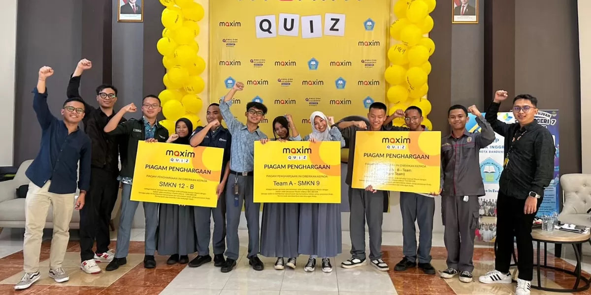 Maxim bekerja sama dengan Dinas Pendidikan Provinsi Jawa Barat berhasil menggelar kompetisi cerdas cermat berbahasa Inggris bertajuk &ldquo;Maxim Quiz: English Brain Game&rdquo;.