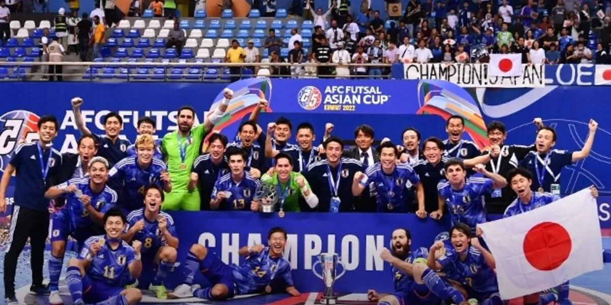 Timnas Futsal Jepang saat menjuarai Piala Asia tahun 2022 di Kuwait (JFA)