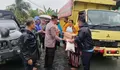 Polsek Pantai Cermin, Koramil dan Pemerintah Salurkan Bantuan Paket Sembako ke Korban Banjir