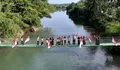 Inilah Jembatan Gantung yang Selamatkan Anak-anak dari Arus Deras Sungai Cipalebuh Garut