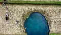 Fenomena Sinkhole di Limapuluh Kota Jadi Perhatian Publik, Polisi Pasang Garis Pengaman di Area Persawahan