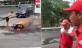 Viral Kebakaran Motor di SPBU Semarang, Yamaha Fiz R Hangus Usai Isi BBM, APAR Diduga Telat Digunakan