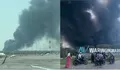 Asap Hitam Kebakaran Pabrik Lampu Tangerang Membubung hingga Bandara Soetta, 3 Blok Gudang Terbakar