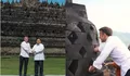 Momen Presiden Macron Berusaha Menggapai Patung Buddha di Stupa Candi Borobudur, Fadli Zon: Beliau Menikmati Kunjungannya