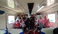 SDN Tugurejo 02 Kota Semarang Naik Kereta Api untuk Optimalisasi Literasi