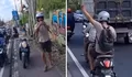 Viral! Naik Motor di Trotoar, Bule Ngamuk Setelah Ditegur Warga Lokal