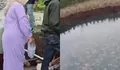 Sinkhole di Limapuluh Kota Viral, Warga Ramai Ambil Air yang Diyakini Berkhasiat
