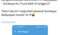 Harga Tiket Pesawat Ugal-ugalan, Surabaya - Balikpapan Rp11 Juta, Netizen: Harga Tiket Turun Hanya Omon-omon!
