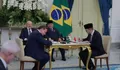 Prabowo Subianto Bersama dengan Presiden Lula Menyaksikan Penandatanganan 8 Kerja Sama Strategis Indonesia dan Brasil